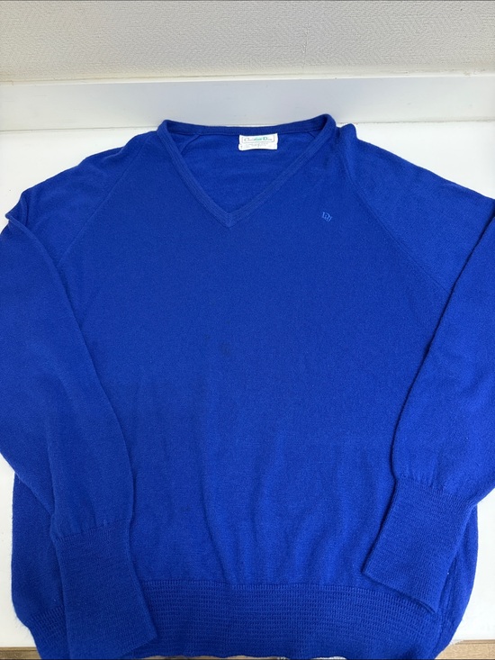 Dior Other - Christian Dior Classic Men's V-Neck Sweater - Royal Blue